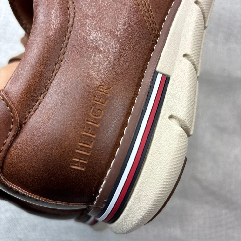 Tommy Hilfiger Brown Leather Derby Oxfords